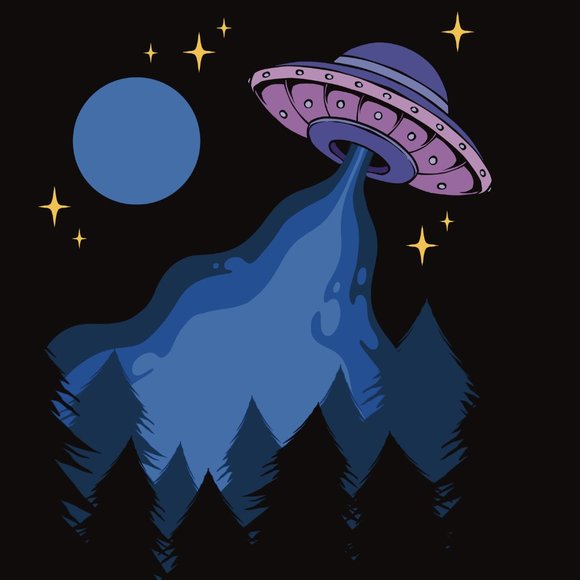 BIG FOOT, UFO, Anime T’s 100% cotton T's, Medium decal - Picture 3 of 5